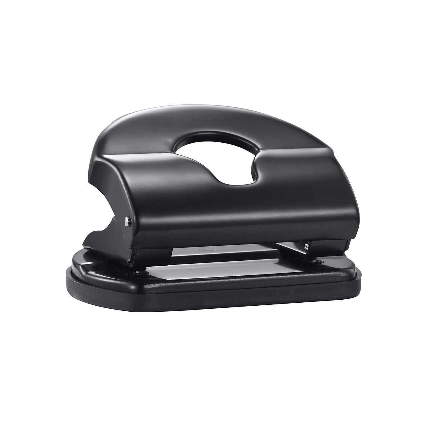 2 Hole Punch Paper Hole Puncher, 10 Sheets Capacity, Without Alignment Guide, Simple Packaging, Black