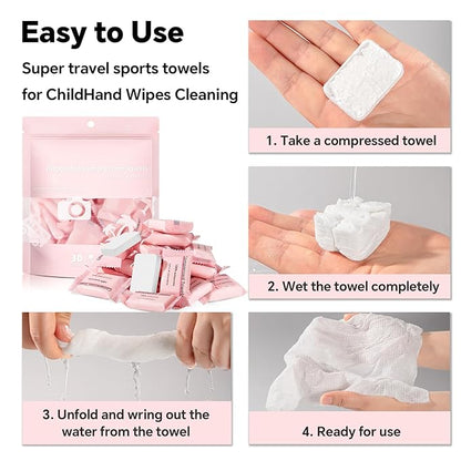 Compressed Towels 90 Pcs, Disposable Coin Towels, Portable Face Towelettes