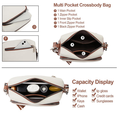 CLUCI Crossbody Bags for Women Trendy, Vegan Leather Shoulder Handbags，Purses for Women with Adjustable Wide Strap