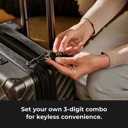 Master Lock Black Combination Padlock, Indoor Gym Locker Lock with Customizable 3-Digit Code for Luggage, Backpacks, Cabinets, 647BLKEC