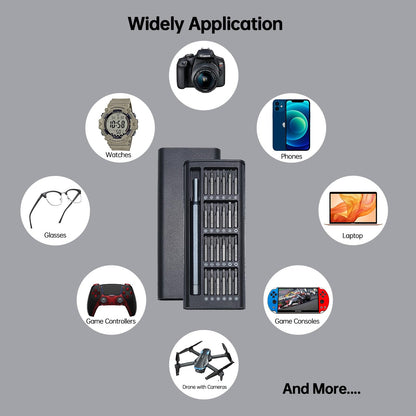 NISCHA 25-in-1 Small Precision Screwdriver Set, Professional Magnetic Mini Repair Tool Kit for Phone, Computer, Watch, Laptop, Macbook, Game Console, Eyeglass
