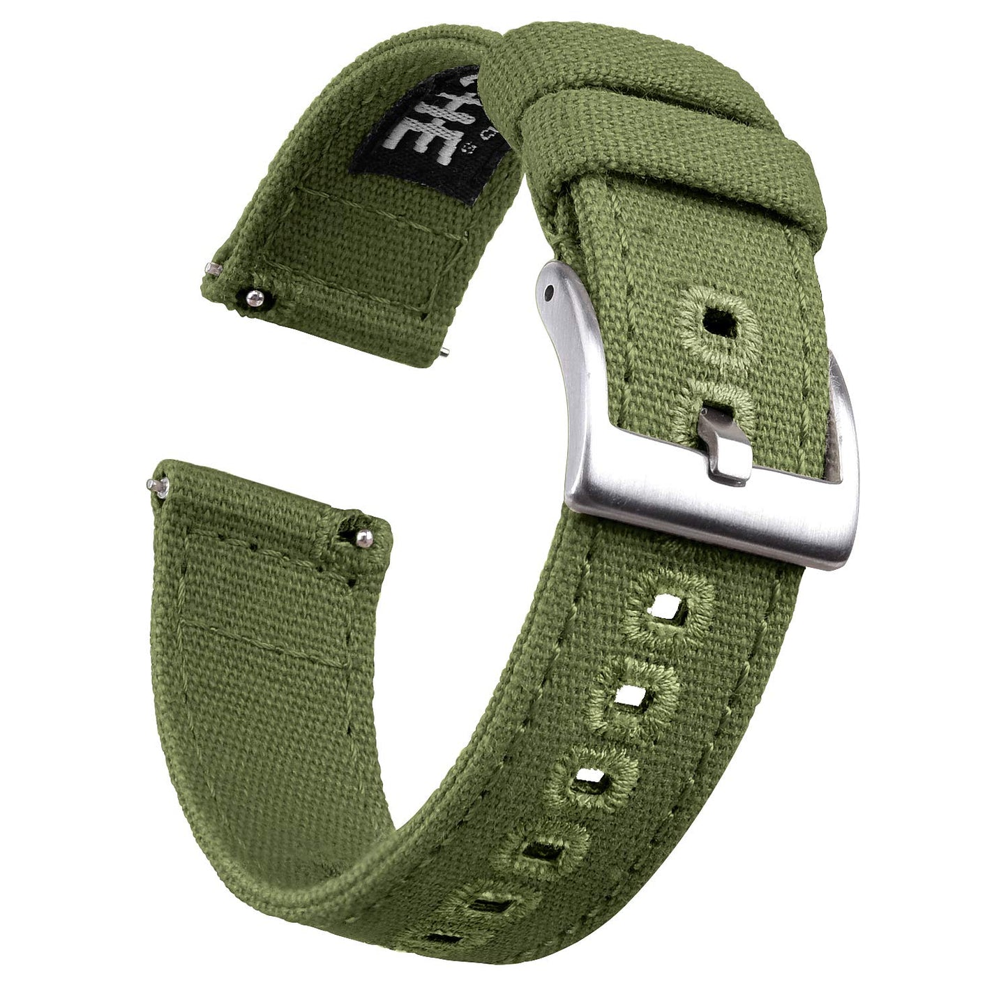 Ritche Christmas Gift 20mm Vintage Canvas Wristbands Watch Bands Replacement Quick Release Watch Straps for Men, White Elephant Gifts, Stocking Stuffers for Men, Father's Day gifts