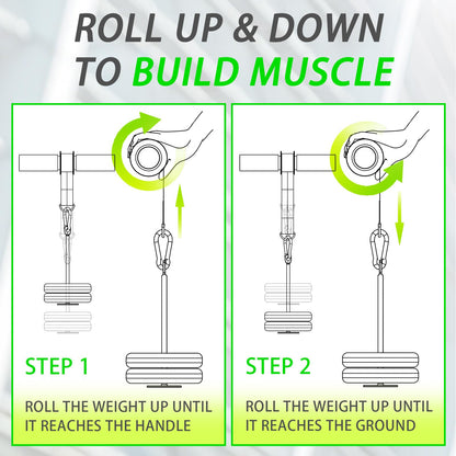 Forearm Strengthener Roller with Loading Pin and Thick Foam Grip – Multi-Functional Wrist Roller & Arm Blaster for Forearm, Wrist, and Grip Strength Training