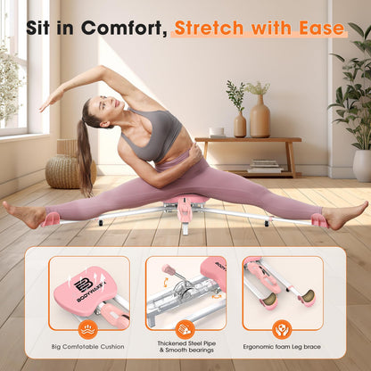 BODYWAKER Leg Stretcher Machine - Professional Split Trainer for Dance, Ballet, Gymnastics,Yoga - Flexibility Training Equipment for Splits, Kicks & Stretching (Pink)