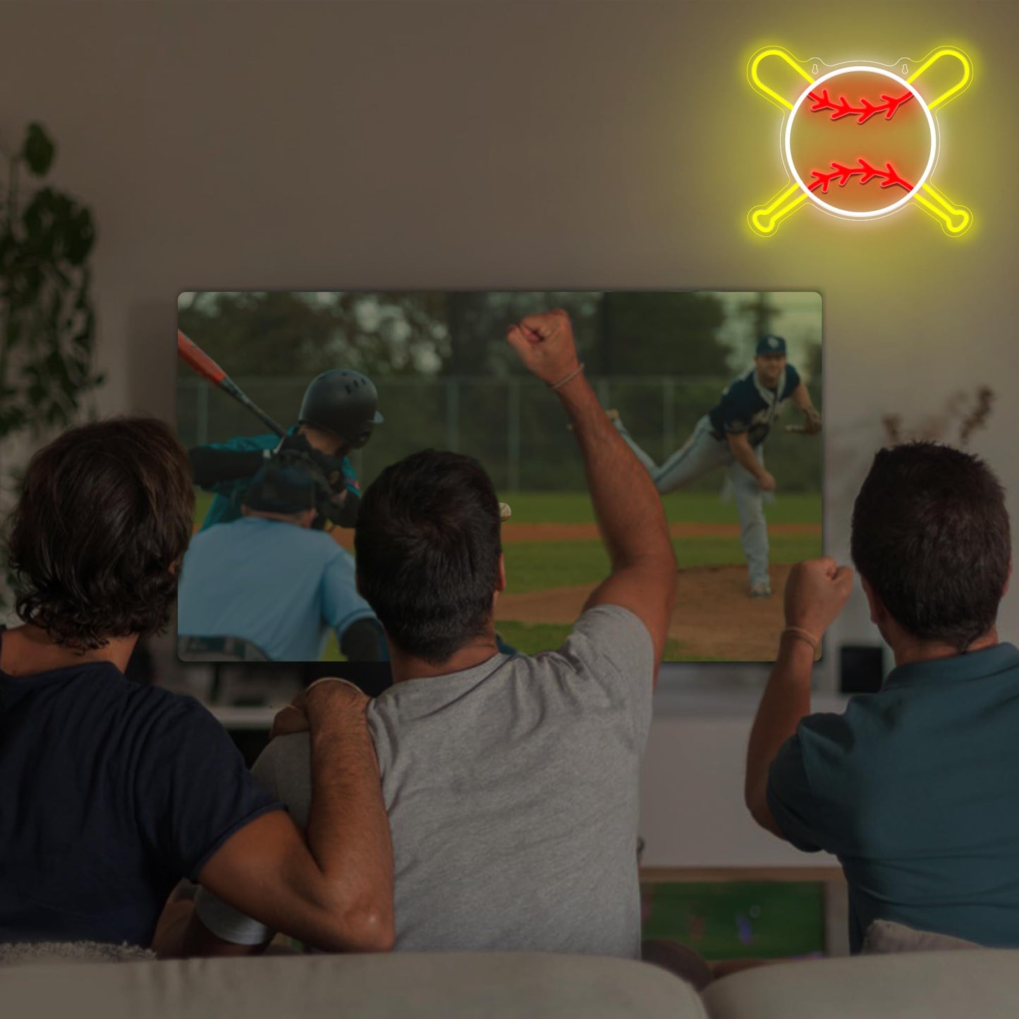 Attivolife Baseball Neon Sign for Wall Decor, Light up Sport Campaign Ball LED Lamp with Dim USB Powered, Unique Home Club Shop Party Birthday Christmas Day Gift for Boy Teenage Student Athlete Man