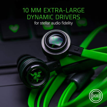 Razer Hammerhead Pro v2 Earbuds: Custom-Tuned Dual-Driver Technology - in-Line Mic & Volume Control - Aluminum Frame - 3.5mm Headphone Jack - Green