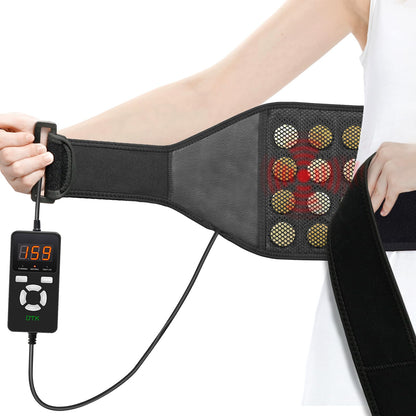 UTK Far Infrared Heating Pad for Back Pain Relief, Hot to 159℉, Gift for Women Men, FSA HSA Eligible Lower Back Massager with 3 Vibration, 16 Timers Auto-Off, 20 Natural Jade, 35-55" Adjustable Size