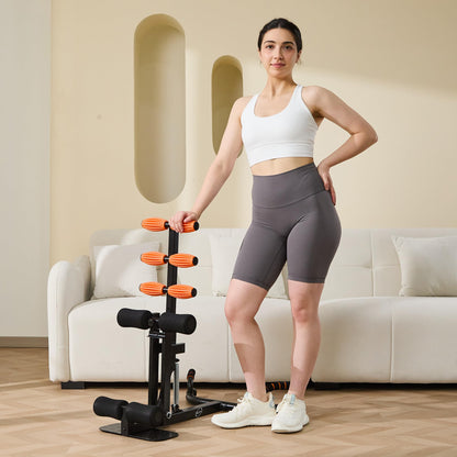 VZYTV Deep Squat Machine, Adjustable Glutes Trainer Machine, Core & Abs for Low Impact Lower Body Workouts, Home Gym Push-Up Exercises, Easy to Assemble, 350Lbs Weight Capacity