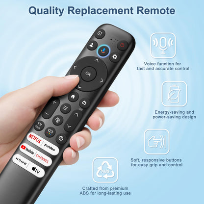 Voice Remote Only for TCL-Google-TV-Remote-Control Replacement,RC813 Remote Compatible with TCL 4k QLED/UHD/QD-Mini LED Series Smart TVs(Not for Fi & Roku TVs)