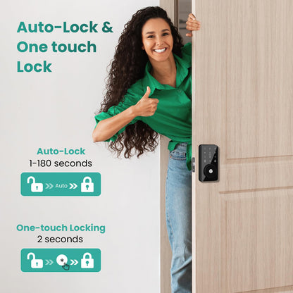 Smart Lock, 4-in-1 Keyless Entry Door Lock for Front Door, Digital Door Lock with Keypad, Bluetooth Smart Deadbolt, App Control