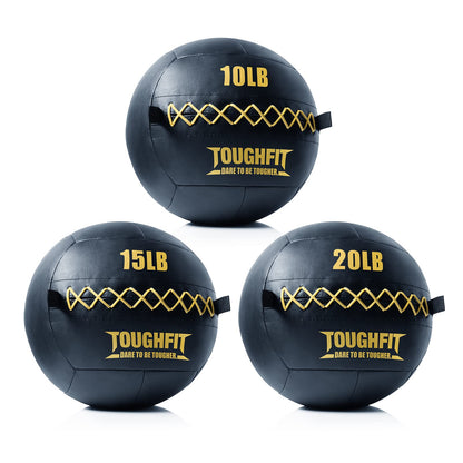 ToughFit Soft Wall Ball - Medicine Ball Set for Cardio Fitness Exercise - Weighted Med Ball for Strength and Conditioning Exercises, Cross Training Lunge, and Partner Toss