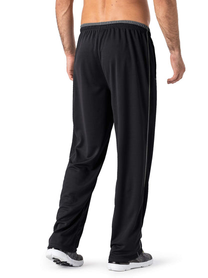 MAGNIVIT Men's Sweatpants Track Pants Open-Bottom Sweat Pants Performance Active Sweatpant Loose-Fit Black/Grey