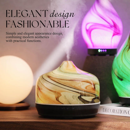 Porseme 500ml Essential Oil Diffuser, Aroma Ultrasonic Humidifier with Remote Control, BPA Free, Auto Shut-Off, Timer Setting for Large Room Sleeping Yoga