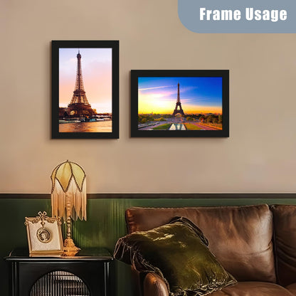 SESEAT 8x12 Picture Frame Set of 10, Display Pictures 8x12 Prints Without Mat, Wall Mounting, Black
