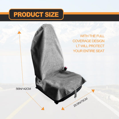 KEVWR Car Waterproof Towel Front Seats Seat Covers, Washable Seat Protector, Fit Beach Swimming Outdoor Sports, Compatible with Most Cars Trucks Suvs Car (Grey)