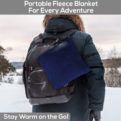 Well Traveled - 2 in 1 Fleece Travel Blanket with Stuffable Pillowcase for Air Travel - Convenient Design for Easy, Comfy Travel