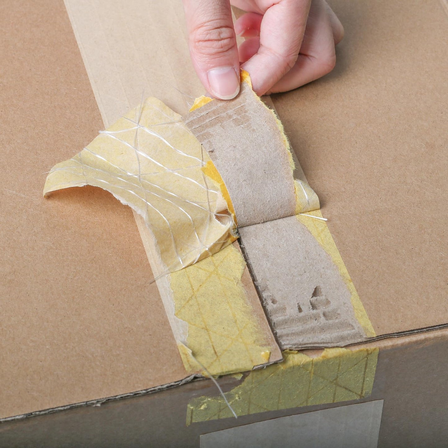 PAPEREZ Water Activated Tape Fiber Reinforced Packing Tape Kraft Tape 3”X 450 feet Per Roll Brown Tape Gummed Paper Tape for Heavy Duty Packaging and Shipping Writable Eco-Friendly Biodegradable