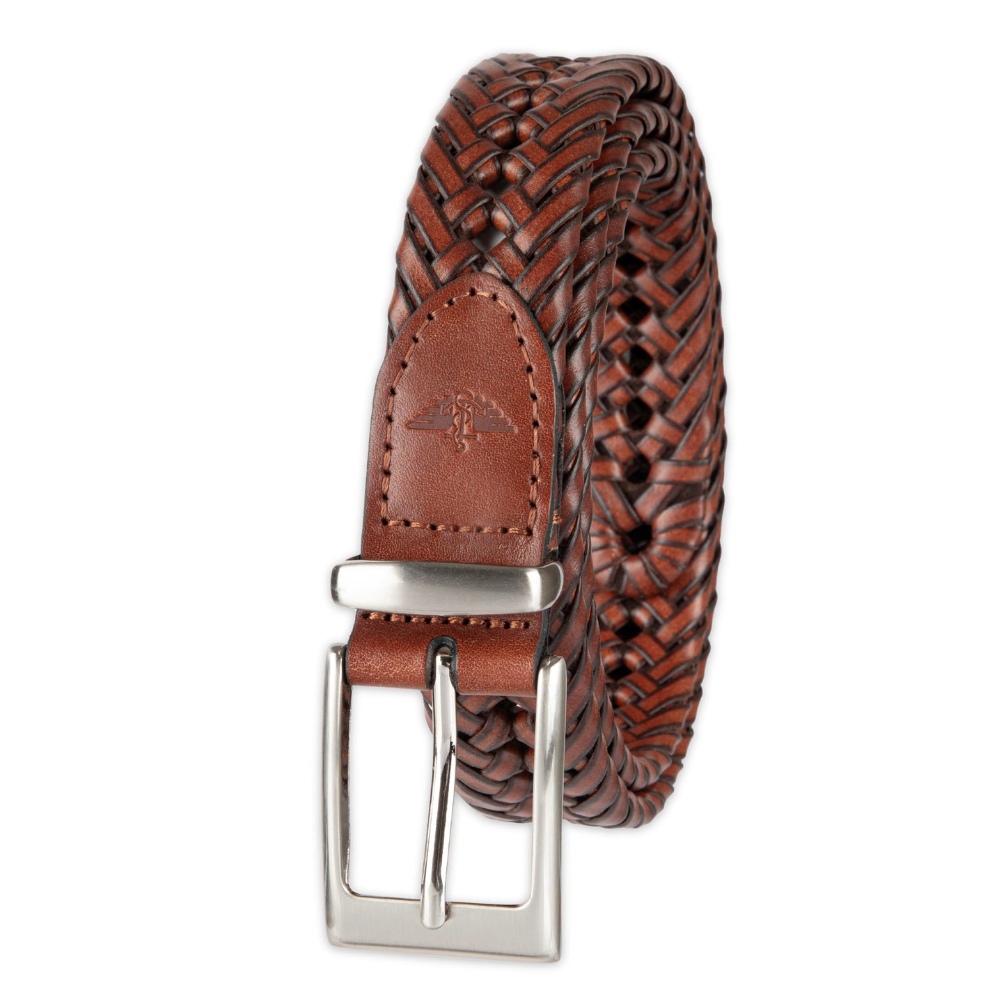 Dockers Men's Leather Braided Casual and Dress Belt,Tan Lace,38