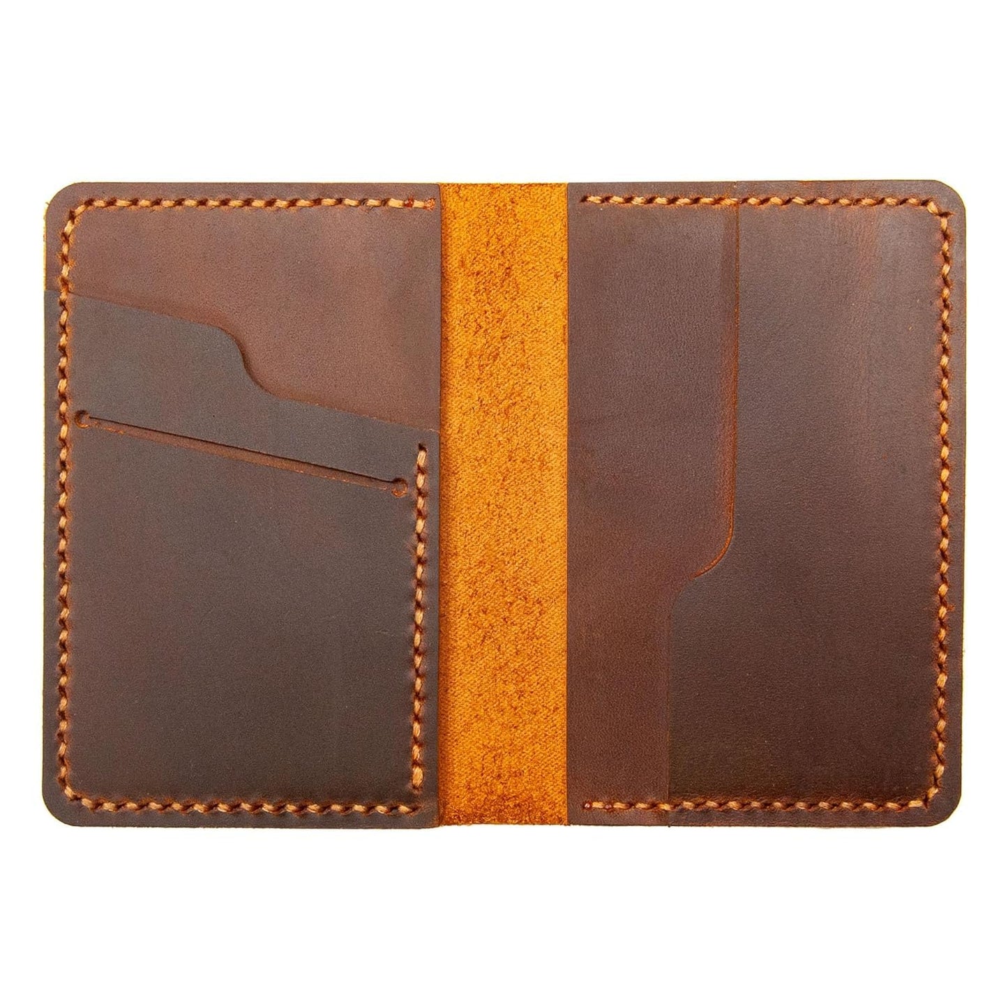 Turbosnail Leather for Men & Women Front Pocket Card Holder | Minimalist Wallet | Front Pocket Wallet | Leather Card Sleeve | Minimalist Handmade Card Holder (Brown（Style 2）)