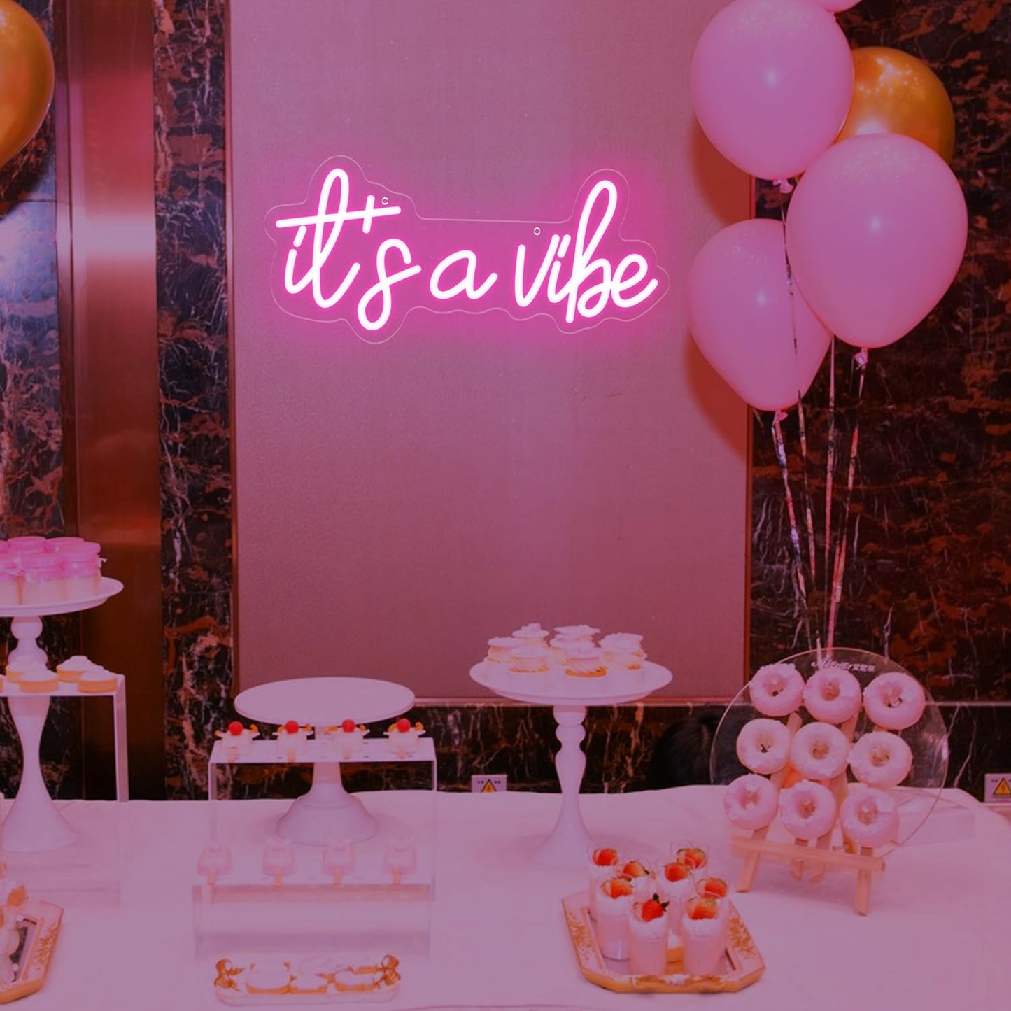 It's a vibe Neon Signs, Neon Light for Bedroom,Dimmable USB LED Wall Décor for Valentines Day Birthday Gift,Wedding,Party,Christmas Day,Home Decor