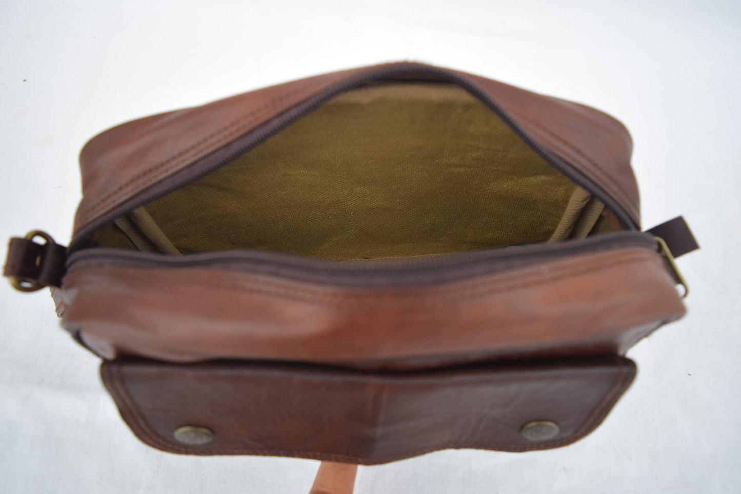 Vintage Handmade Real Brown Leather Toiletry Bag For Men, Shaving Kit Organizer Pouch Wash Bag Case