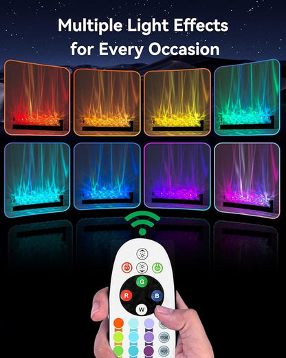 Ocean Wave Lamp RGB LED Light Bar for Bedroom, Cool Ambient Lighting Mood Lighting, Wall Lights for Living Room, Gaming Room Decor, Remote Control (Battery Not Included)