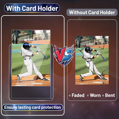 LOVFEN 1000 Hard Plastic Card Sleeves – 1000 Toploads, 35PT Baseball Card Protectors with Bend-Resistant, Rip-Proof Edges for TCG, Sports, Football & Collectible Cards