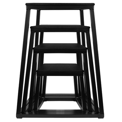 Retrospec Leap Plyo Box Jump Platforms for Home Gym Plyometric Jumping & Jump Box Exercise, 18", Matte Black