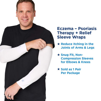 Eczema & Psoriasis - Arm & Leg Sleeve - Moderate & Severe Sensitive Skin Treatment - Wet Wrap Bandage - Fits bicep or thigh < 24 in circumference (size 11)