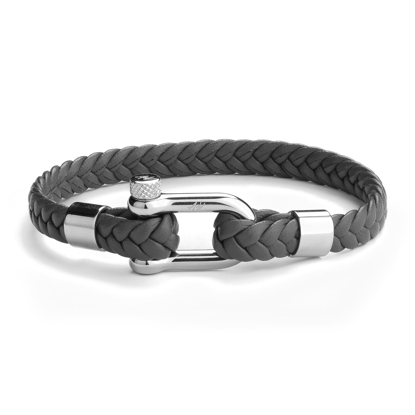 A&V Braided Leather Manhattan Gray 7.67 inch