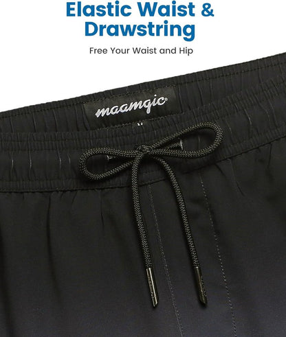 Men's 2-in-1 Swim Trunks - 7-Inch Board Shorts with Quick-Dry Fabric | Stylish Swim Suits