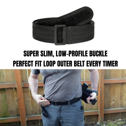 VISMIX Inner/EDC Belt 1.5" Hook Liner Inner Belt Fit Inside Duty Belt Concealed Carry for 1.75"-2" Loop Outer Belt