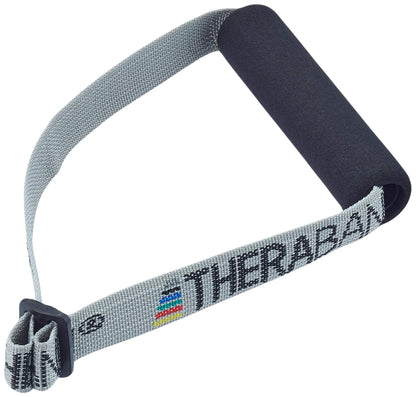 THERABAND Handles, Pair of Soft Foam Grips for Resistance Bands & Tubing, Ergonomic Exercise Band Handles, Secure Buckle, Durable & Lightweight Fitness Elastic Bands Attachments, Black