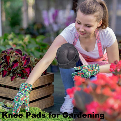 JYBTAA Knee Pads for Men Women Work, Gardening Kneeling Pad for Cleaning Floors, Cushion Kneepads for Flooring Crawling Painting Weeding, Concrete Kneepads for Adult and Elderly, Black M (1 pair)