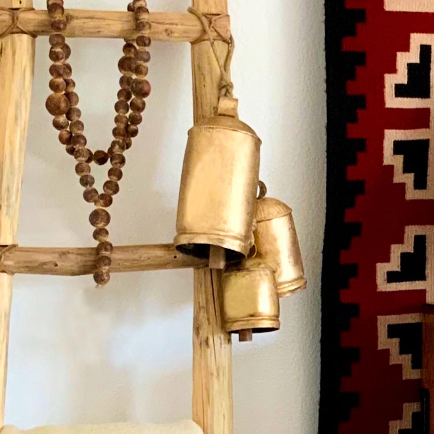 Christmas Hanging Large Cow Bells – Set of 3 (8” 6”4” Inch) | Rustic Golden Metal Bells for Farmhouse, Garden & Holiday Décor