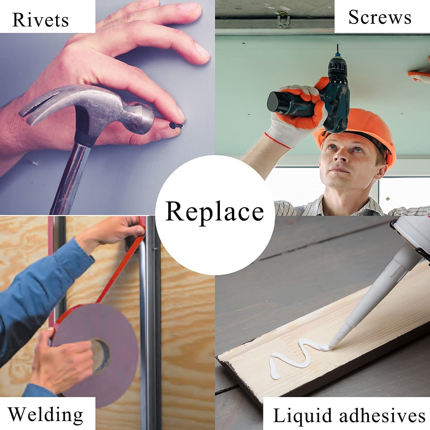 3M Double Sided Tape 1in x 16.5ft, Mounting Tape Heavy Duty, Removeable PE Foam Tape Strips, Strong Adhesive Tape Waterproof Free Damage for Paint Wall Picture Hanging Poster