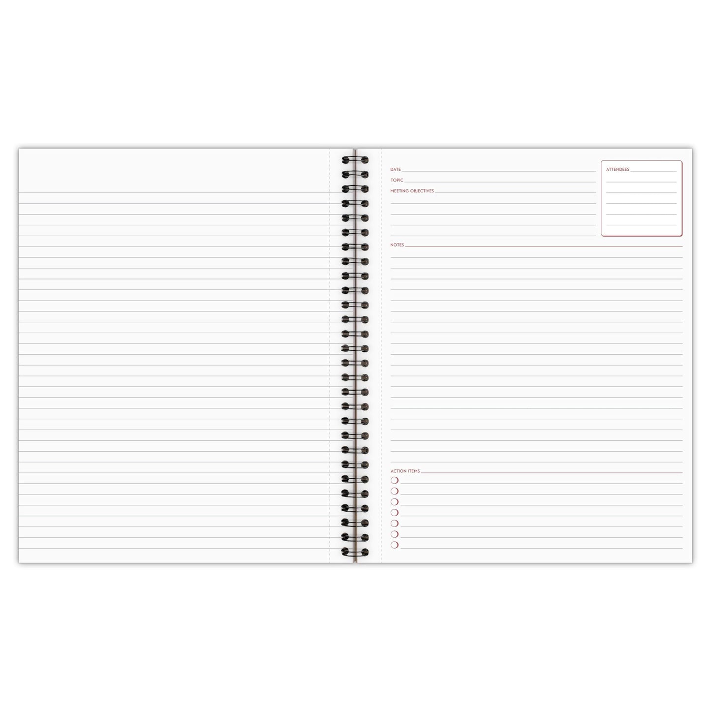 Cambridge Limited Business Notebook, Meeting Format, Legal Ruled Paper, 8-1/4" x 11", 80 Sheets, Flexible Soft Touch Cover, Wirebound, Gray (06132)