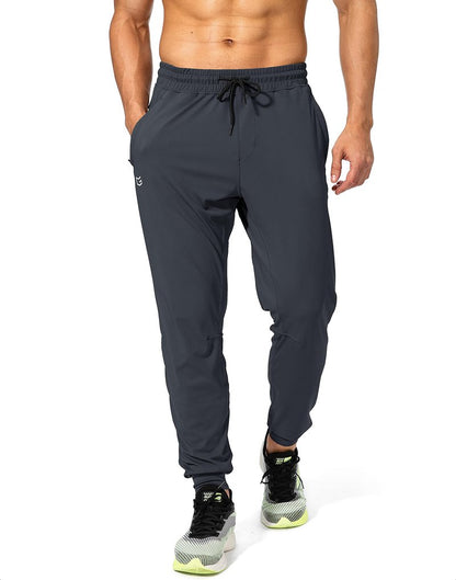 G Gradual Men's Sweatpants with Zipper Pockets Athletic Pants Traning Track Pants Joggers for Men Soccer, Running, Workout(Grey,S)