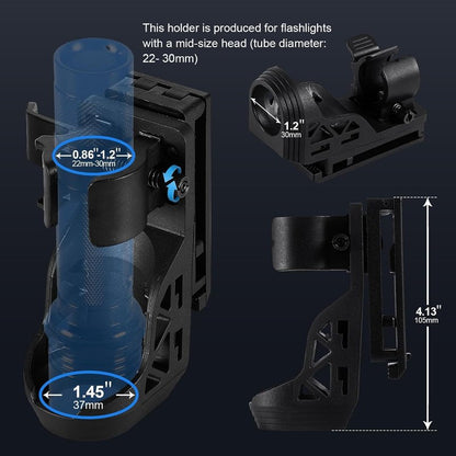 Tactical Flashlight 1200 Lumen - Premium LED Police Flashlight with Holster | Ideal for Law Enforcement & Duty Use