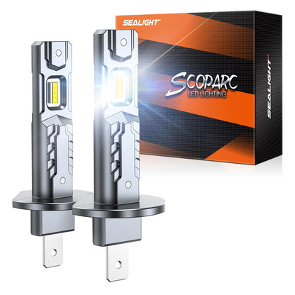 SEALIGHT H1 Fog Light Bulbs 36000LM 6500K Cool White 1:1 Design 50000+ Lifespan, 5 Mins Installation, Pack of 2