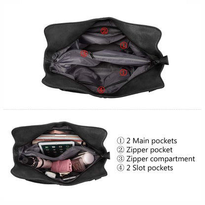 Tote Bag for Women PU Leather Shoulder Bags Fashion Hobo Bags Large Purse and Handbags with Adjustable Shoulder Strap