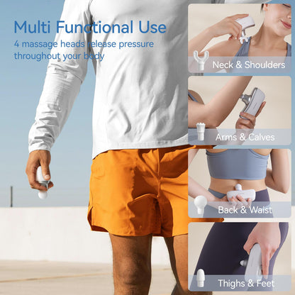 KingPavonini Mini Massage Gun with All-in-One Storage Case, Pocket-Sized Small Massage Gun Deep Tissue, 0.5 lbs Portable Percussion Massager for Travel, Gym, Gift for Women Men