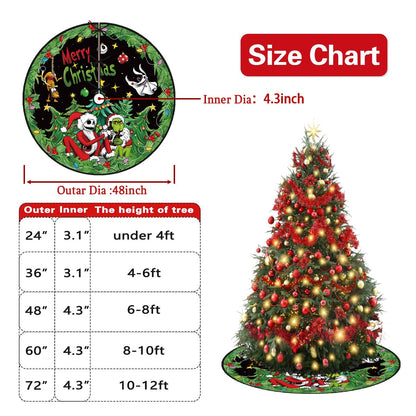 Christmas Tree Skirt 48 Inch Tree Collar Holiday New Year Winter Xmas Tree Decor Christmas Decorations for Home Party
