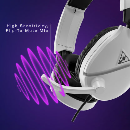 Turtle Beach Recon 70 Multiplatform Gaming Headset for PS5, PS4, Xbox Series X|S, Xbox One, PC & Mobile w/ 3.5mm Wired Connection - Flip-to-Mute Mic, 40mm Speakers, Lightweight Design, White