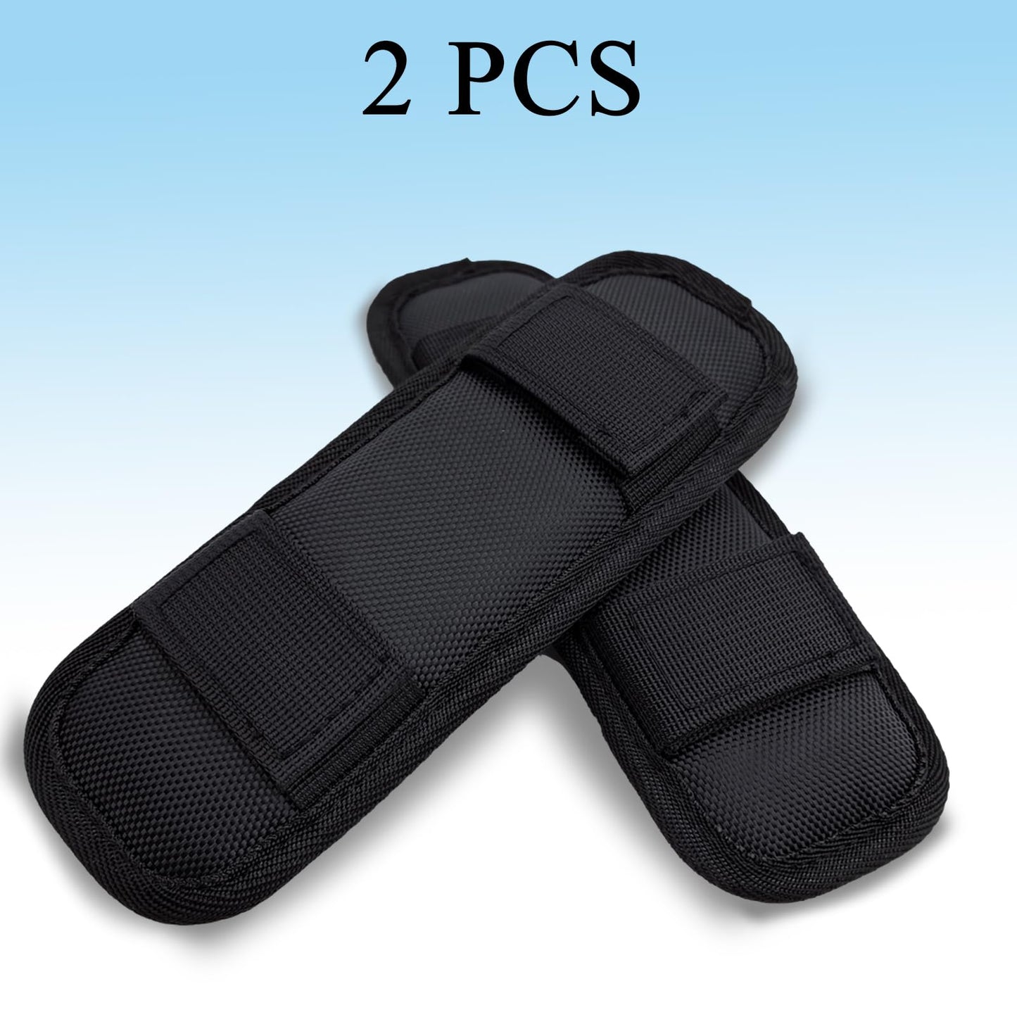 SOGOYFLA Soft Shoulder Strap Pad, Breathable & Removable Backpack Strap Pads for Bag Strap（2PCS-Black）