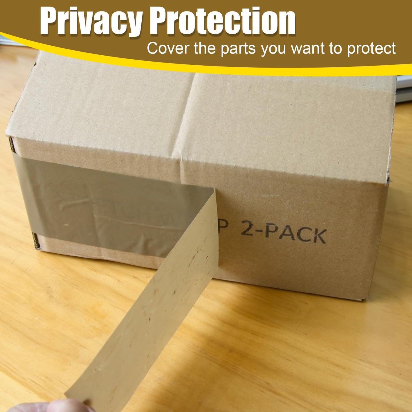 STIKPACK Wide Brown Packing Tape 6 Rolls, Total 360Y - 3 inch x 60 Yards, 2.4 mil Thick, 3 Inch Wide Brown Packaging Tape for Shipping, Mailing, Moving & Storage