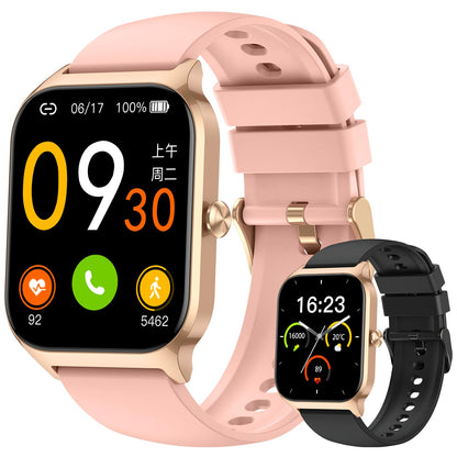 Smart Watch for Women Fitness Tracker: Rose Gold Make/Answer Call Smart Watches for Women Waterproof Digital Mens Watches Running Smartwatch Android Phone iPhone Samsung Compatible Heart Rate Monitor