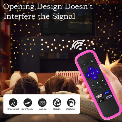 Silicone Protective Controller Cover fits for Roku TV Voice Remote | Element Roku | Westinghouse Roku TV Controller Cover,Glow in The Dark