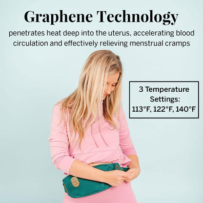 Pixie Period Heating Pad for Cramps - Thinnest Wearable Heating Pad - Unnoticeable Under Clothes - Best Portable Pain Relief Belt Device with Heat On The Market - Hours of Menstrual Pain Relief