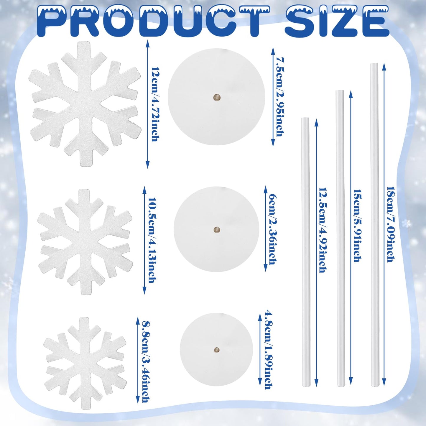 Purpeak 6 Pcs Winter Snowflake Table Decorations Winter Snowflake Standing Block Sign Wooden Snowflakes Table Centerpiece White Snow Wonderland Decoration for Tabletop Shelf Mantel Home Decor